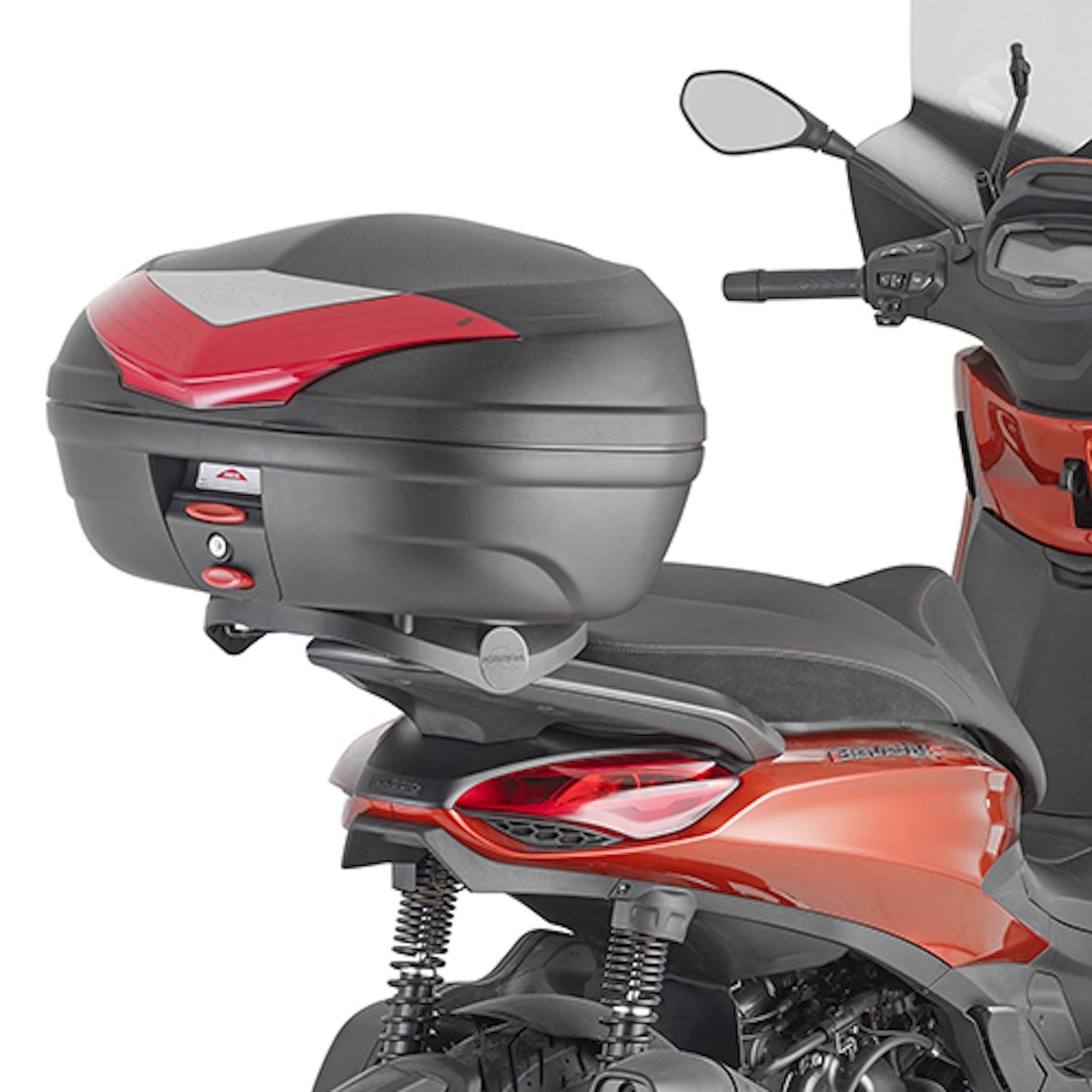 Rear Rack Monolock - Kappa Moto Compatible With Piaggio Beverly 300 - 400 Hpe (2021-2023)