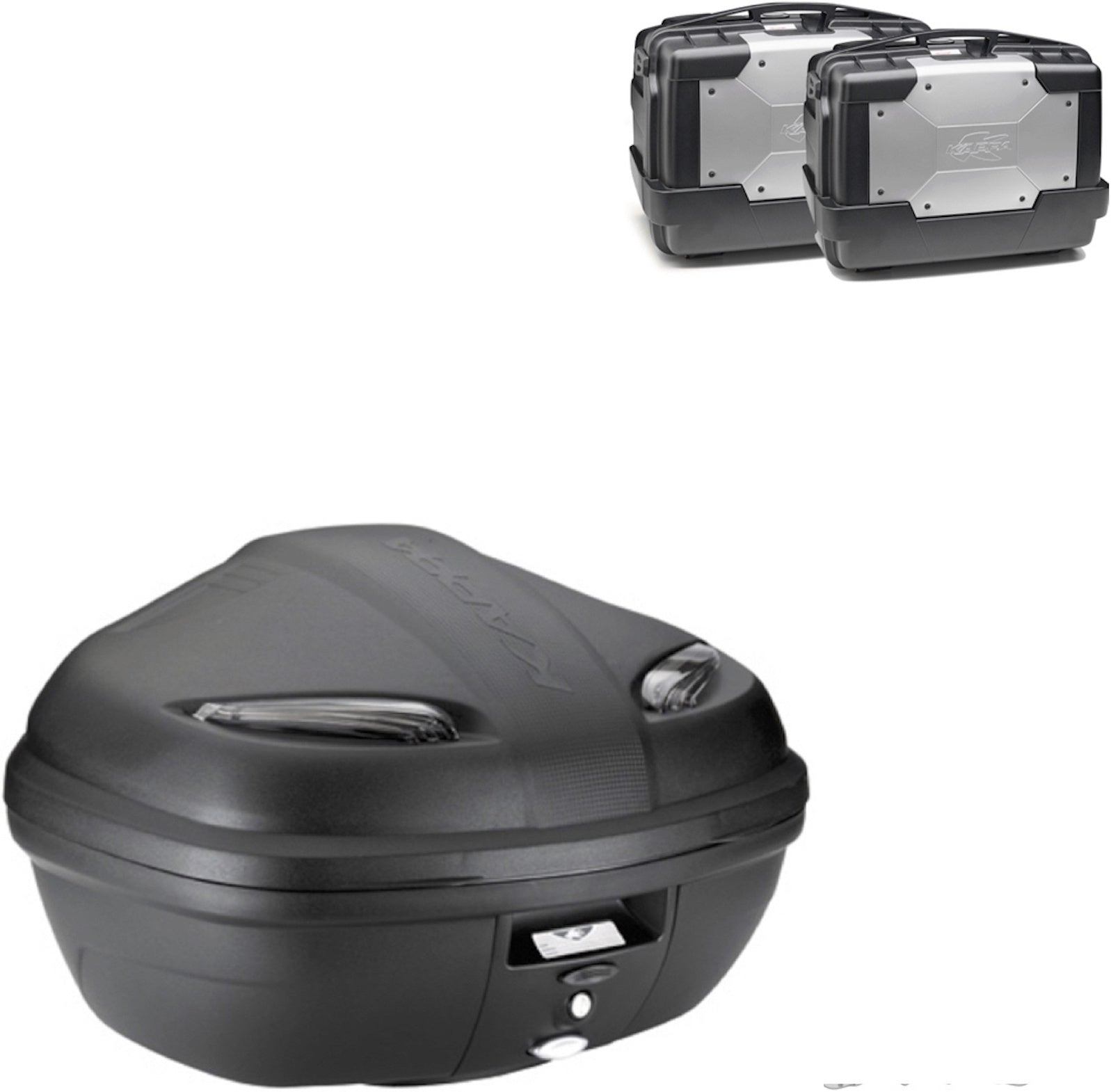 Top Case K47Nt + Side-Cases Kgr46 + Side-Case Holder - Kappa Moto Compatible With Triumph Bonneville T100 (2017-2022)