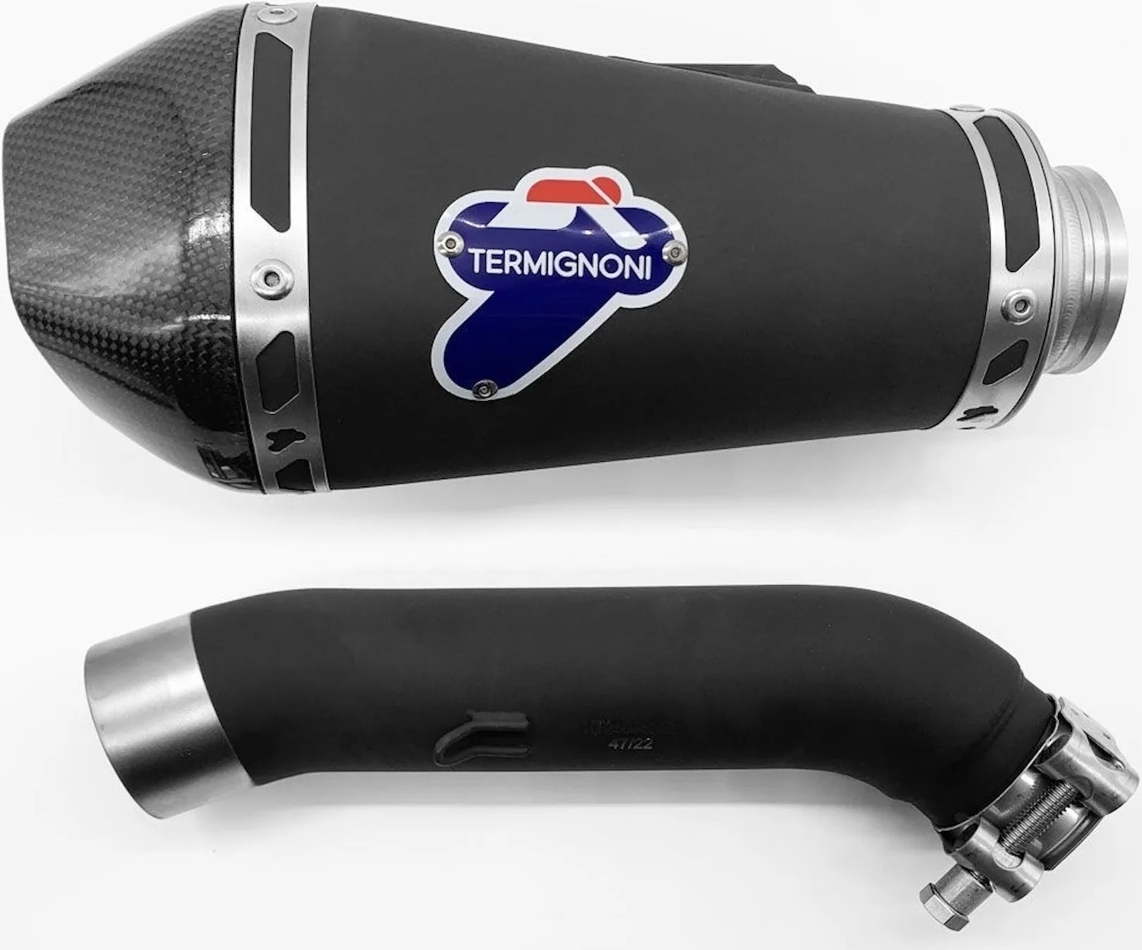 Tubo De Escape Con Homologación Acústica Relevance Acero Inox Negro Copa Carbono - Termignoni Compatible Con Ktm 250 Adventure (2020-2023)