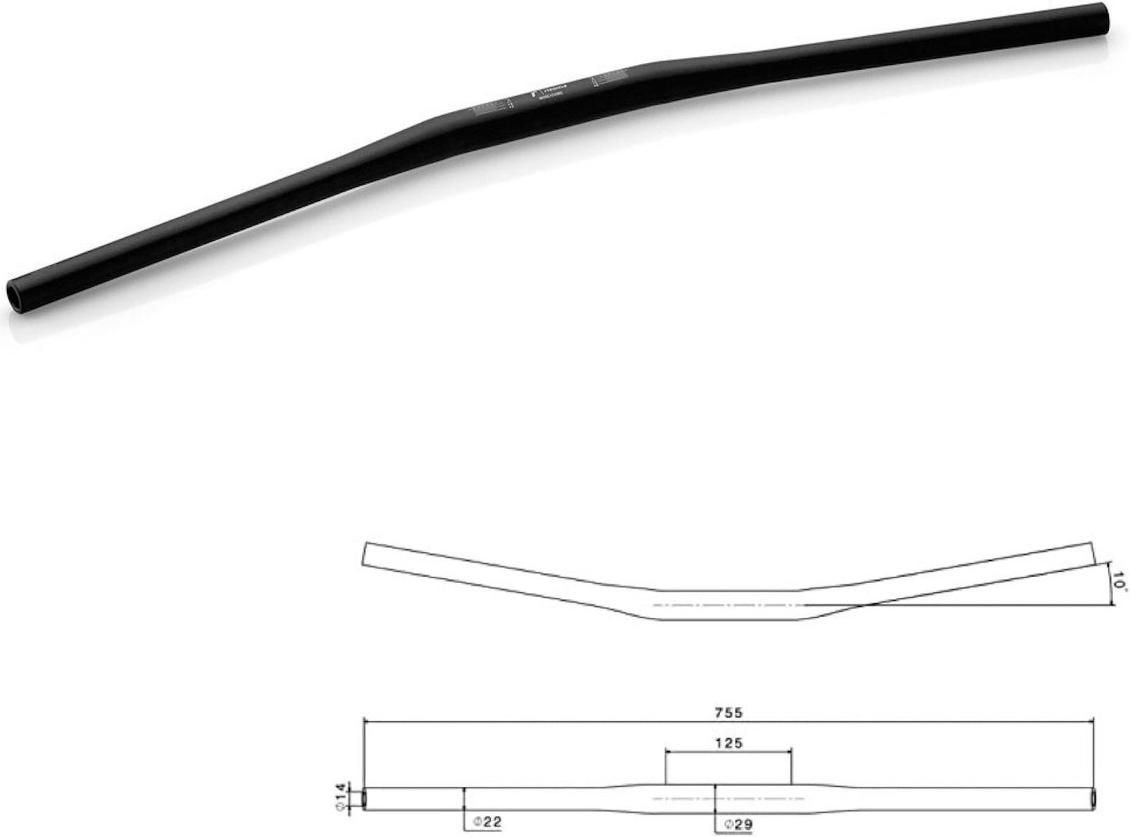 Handlebar Drag Bar Ø22-29 - Rizoma Compatible With Moto Guzzi V7 Iii Stone (2018-2020)