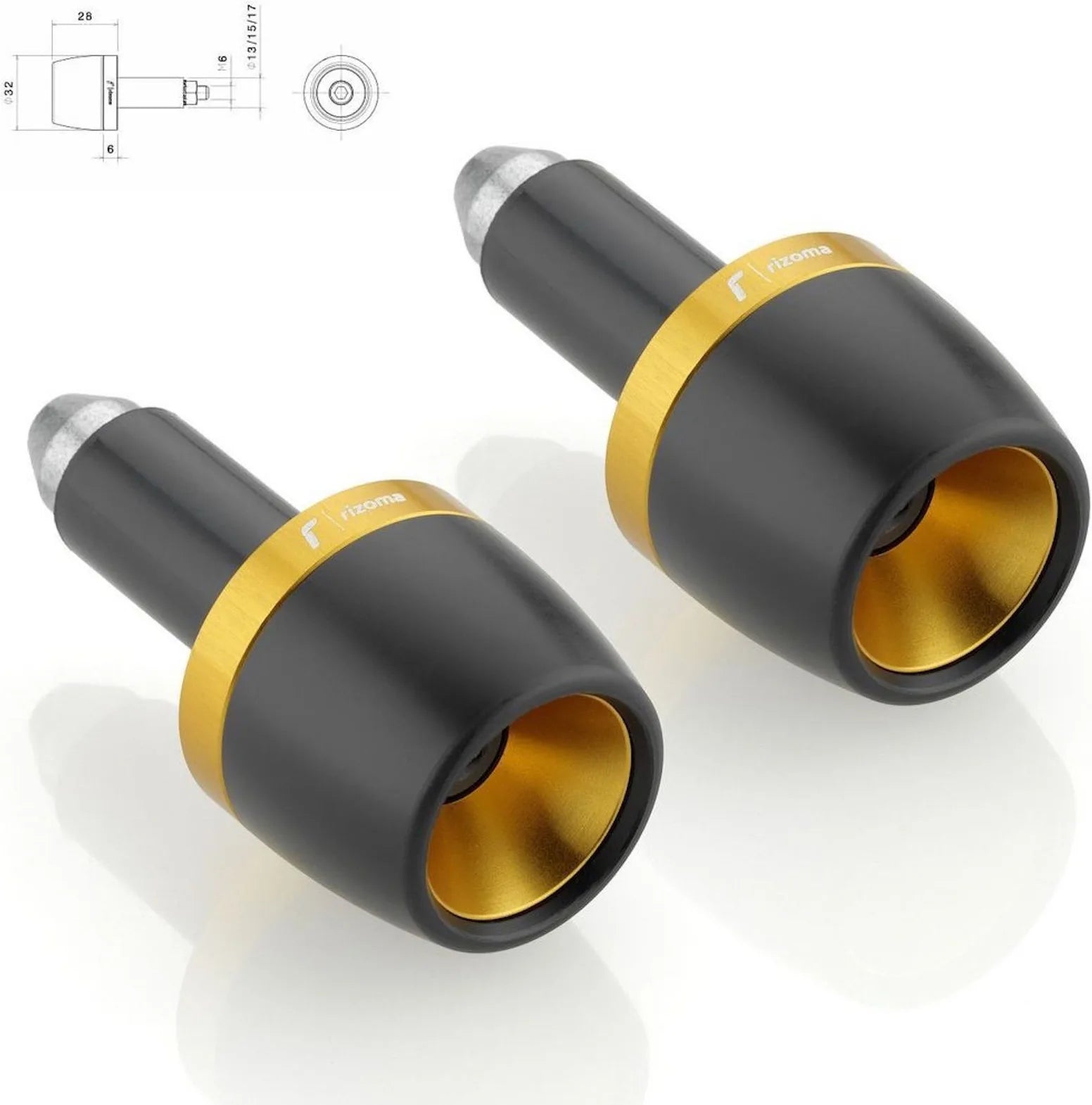 Pareja Contrapesos Manillar Ma532G - Rizoma Compatible Con Suzuki Gsr 750 (2010-2015)
