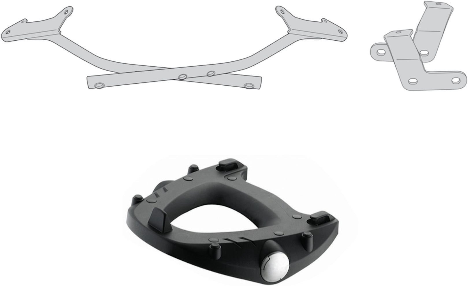 Rear-Rack Monokey - Kappa Moto Compatible With Aprilia Shiver 750 - Abs (2010-2020)