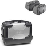 Maleta Kgr46 + Alforjas Kmlw01 + Soporte + Portamaletas - Kappa Moto Compatible Con Honda Nc 700 S (2012-2013)