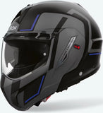 Casco Modular Para Moto Airoh Mathisse Ii - Mth2G18 Thermoplastic Hrt Azul Mate Genius Talla S