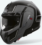 Casco Modular Para Moto Airoh Mathisse Ii - Mth2G35 Thermoplastic Hrt Gris Gloss Genius Talla Xxl