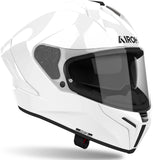 Casco Integral Para Moto Airoh Matryx - Mx14 Composite Carbon Blanco Gloss Color Talla M