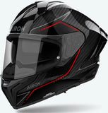 Casco Integral Para Moto Airoh Matryx - Mxcs99 Full Carbon 6K Gloss Carbon Stylish Talla L