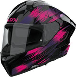 Casco Integral Para Moto Airoh Matryx - Mxre54 Composite Carbon Violeta Gloss Reflex Talla Xs