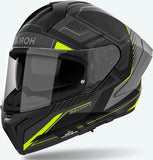 Casco Integral Para Moto Airoh Matryx - Mxrk31 Composite Carbon Amarillo Mate Rocket Talla Xxl