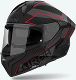 Casco Integral Para Moto Airoh Matryx - Mxse55 Composite Carbon Rojo Mate Sentinel Talla S