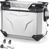 Monokey Cam-Side Trekker Outback Evo Smart Anodized Aluminium Left Side Case + Lock - 37 Lt Givi Trekker Outback Evo Smart Anodized Aluminium Silber Size 37 Lt.