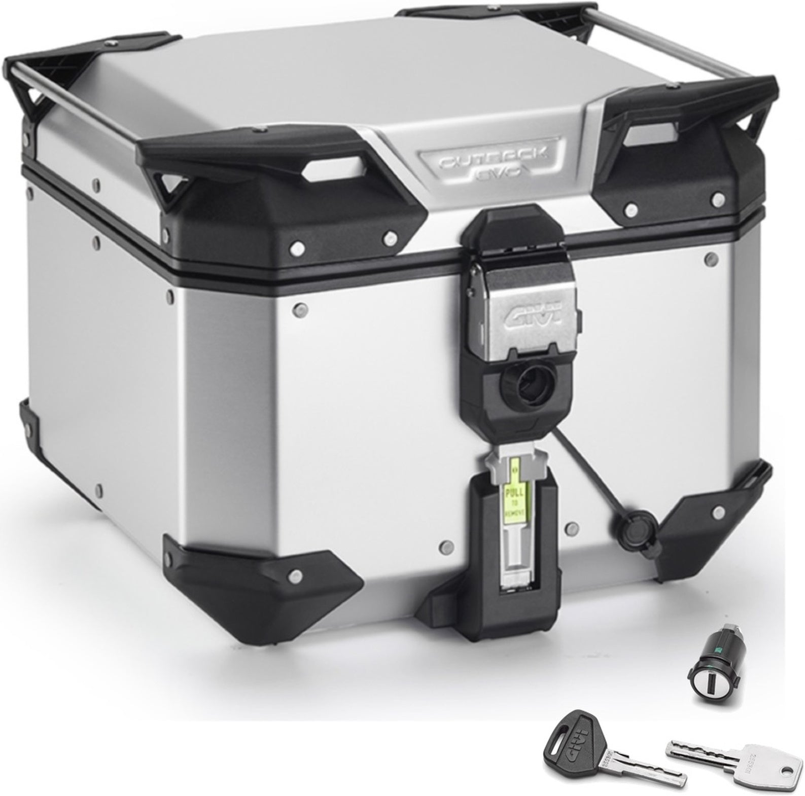 Monokey Trekker Outback Evo Smart Anodized Aluminium Top Case - 42 Lt Trekker Outback Evo Smart Anodized Aluminium - Givi Compatible With Kymco Ak 550 Premium (2023-2024)