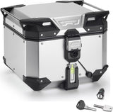 Monokey Trekker Outback Evo Smart Anodized Aluminium Top Case - 42 Lt Trekker Outback Evo Smart Anodized Aluminium - Givi Compatible With Niu Nqix 500 (2025)