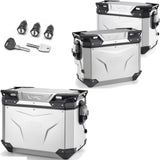 Trekker Outback Evo Smart Anodized Aluminium Top Case + Side Cases R Recessed - 126 Lt Trekker Outback Evo Smart Anodized Aluminium - Givi Compatible With Benelli Trk 702 X (2023-2024)