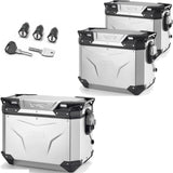 Baúl + Maletas Laterales Trekker Outback Evo Smart Aluminio Anodizado 130 Lt Trekker Outback Evo Smart Aluminio Anodizado - Givi Compatible Con Honda Nc 750 X (2016-2020)