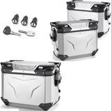 Baúl + Maletas Laterales Trekker Outback Evo Smart Aluminio Dx Recortada 119 Lt Trekker Outback Evo Smart Aluminio - Givi Compatible Con Benelli Trk 702 (2023-2024)