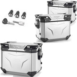 Trekker Outback Evo Smart Aluminium Top Case + Side Cases - 138 Lt Trekker Outback Evo Smart Aluminium - Givi Compatible With Triumph Tiger 660 Sport (2022-2024)
