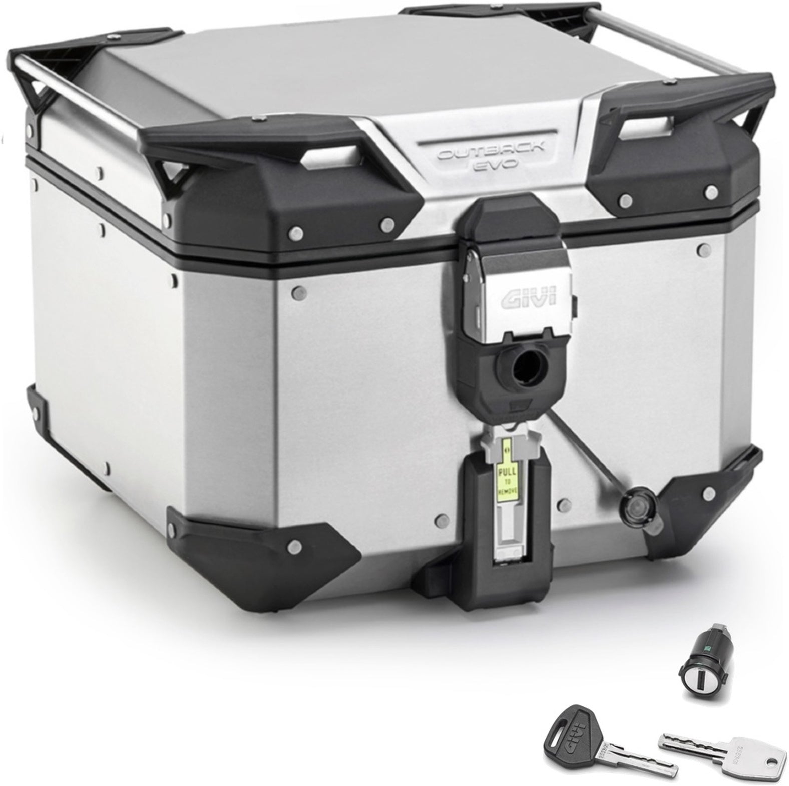 Monokey Trekker Outback Evo Smart Aluminium Top Case - 42 Lt Trekker Outback Evo Smart Aluminium - Givi Compatible With Sym Cruisym 300 (2017-2024)