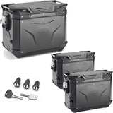 Baúl + Maletas Laterales Trekker Outback Evo Smart Aluminio Negro 116 Lt Trekker Outback Evo Smart Aluminio - Givi Compatible Con Honda Nc 750 X (2021-2025)