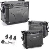 Baúl + Maletas Laterales Trekker Outback Evo Smart Aluminio Negro Dx Recortada 119 Lt Trekker Outback Evo Smart Aluminio - Givi Compatible Con Benelli Trk 702 (2023-2024)