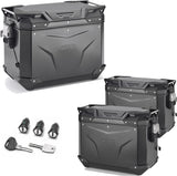 Baúl + Maletas Laterales Trekker Outback Evo Smart Aluminio Negro 130 Lt Trekker Outback Evo Smart Aluminio - Givi Compatible Con Honda Cb 500 X (2019-2023)