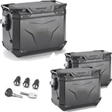 Baúl + Maletas Laterales Trekker Outback Evo Smart Aluminio Negro 138 Lt Trekker Outback Evo Smart Aluminio - Givi Compatible Con Honda Nc 750 X (2021-2025)