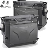 Maletas Laterales Monokey Cam-Side Trekker Outback Evo Smart Aluminio Negro + Cerradura 77 Lt Trekker Outback Evo Smart Aluminio - Givi Compatible Con Ktm 1050 Adventure (2015-2016)