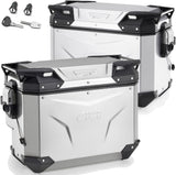 Monokey Cam-Side Trekker Outback Evo Smart Anodized Aluminium Side Cases + Locks - 84 Lt Trekker Outback Evo Smart Anodized Aluminium - Givi Compatible With Suzuki Dl 1000 V-Strom (2014-2016)