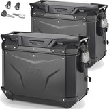 Maletas Laterales Monokey Cam-Side Trekker Outback Evo Smart Aluminio Negro + Cerradura 88 Lt Trekker Outback Evo Smart Aluminio - Givi Compatible Con Ktm 890 Adventure (2023-2025)