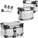 Baúl + Maletas Laterales Trekker Outback Evo Smart Aluminio Dx Recortada 135 Lt Trekker Outback Evo Smart Aluminio - Givi Compatible Con Benelli Trk 702 (2023-2024)