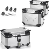 Baúl + Maletas Laterales Trekker Outback Evo Smart Aluminio 146 Lt Trekker Outback Evo Smart Aluminio - Givi Compatible Con Honda Nx 500 (2024)