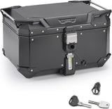 Monokey Trekker Outback Evo Smart Black Aluminium Top Case - 58 Lt 6Kg Trekker Outback Evo Smart Aluminium - Givi Compatible With Kawasaki Versys 1000 (2017-2018)