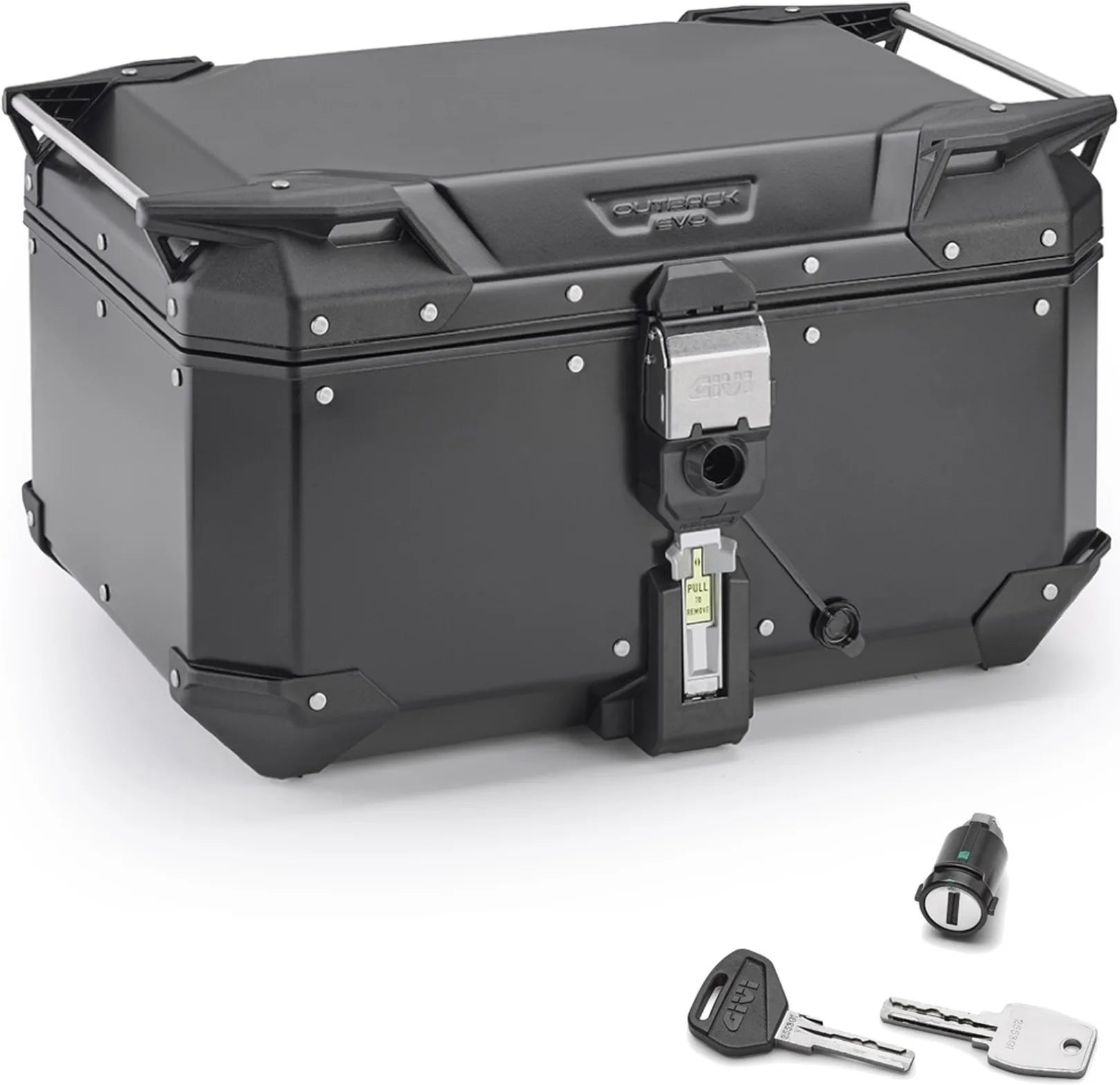 Baúl Monokey Trekker Outback Evo Smart Aluminio Negro 58 Lt 6Kg Trekker Outback Evo Smart Aluminio - Givi Compatible Con Ktm 1290 Super Adventure R (2017-2020)