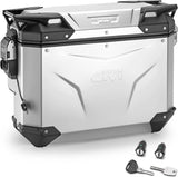 Maleta Lateral Derecha Recortada Monokey Cam-Side Trekker Outback Evo Smart Aluminio Anodizado + Cerradura 33 Lt Givi Trekker Outback Evo Smart Aluminio Anodizado Argento Talla 33 Lt.