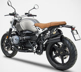 Tubo De Escape Con Homologación Acústica Hardy Acero Negro - Zard Compatible Con Bmw R Nine T 1200 Scrambler (2017-2020)