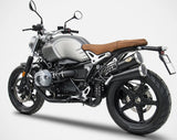 Tubo De Escape Con Homologación Acústica Thunderbolt Acero Negro - Zard Compatible Con Bmw R Nine T 1200 Scrambler (2017-2020)