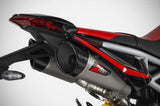 Tubo De Escape Con Homologación Acústica Gt Acero Copa Carbono - Zard Compatible Con Ducati Hypermotard 950 - Sp (2019-2023)