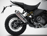 Sistema De Escape Completo Sin Catalizador Y Con Homologación Acústica Sabbia Acero - Zard Compatible Con Ducati Desert-X (2022-2023)