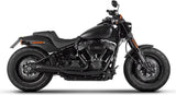 Sistema De Escape Completo Con Catalizador Y Homologación Acústica Acero Negro Copa Aluminio Negro - Zard Compatible Con Harley-Davidson Fatboy M8 (2016-2023)