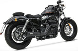 Sistema De Escape Completo Con Catalizador Y Homologación Acústica Sport Acero Negro - Zard Compatible Con Harley-Davidson Sportster (2014-2016)