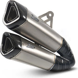 Tubo De Escape Con Homologación Acústica Titano Copa Carbono - Zard Compatible Con Indian Motorcycle Ftr 1200 (2018-2020)