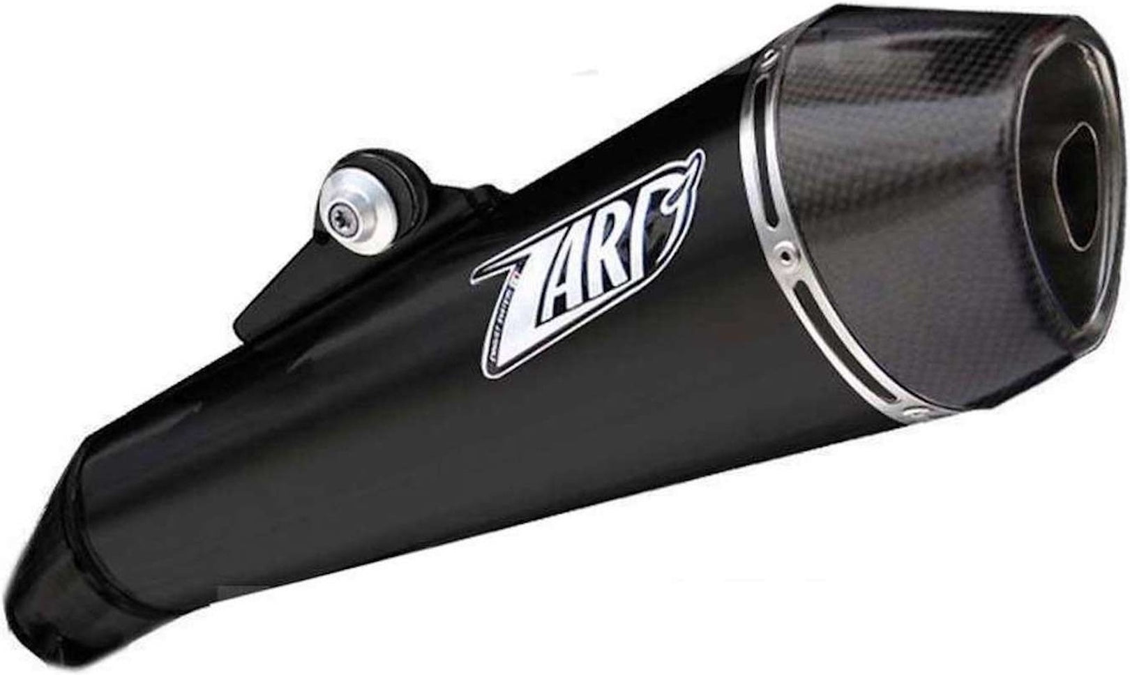 Exhaust Tip With Noise Certification Conical Steel Black Endcap Aluminium - Zard Compatible With Moto Guzzi Norge (2006-2010)