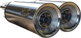 Tubo De Escape Con Homologación Acústica Big Acero Copa Aluminio - Zard Compatible Con Moto Guzzi V9 Roamer (2016-2019)