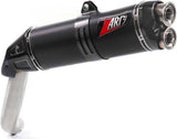 Tubo De Escape Con Homologación Acústica Titano Negro Copa Carbono - Zard Compatible Con Moto Guzzi V85 Tt (2019-2023)