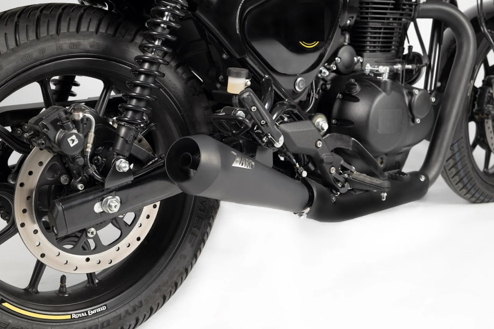 Tubo De Escape Con Homologación Acústica Acero Negro - Zard Compatible Con Royal Enfield Hunter 350 (2023)