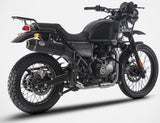 Tubo De Escape Con Homologación Acústica Penta High Acero Negro Copa Carbono - Zard Compatible Con Royal Enfield Himalayan (2017-2020)