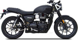 Exhaust Tip With Noise Certification Steel Black - Zard Compatible With Triumph Speed Twin 900 (2021-2023)
