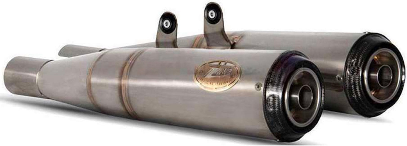 Exhaust Tip With Noise Certification Conical Stainless Steel Endcap Carbon - Zard Compatible With Triumph Speed Twin 1200 (2021-2023)