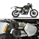 Tubo De Escape Con Homologación Acústica Acero Copa Carbono - Zard Compatible Con Triumph Scrambler 1200 (2021-2023)