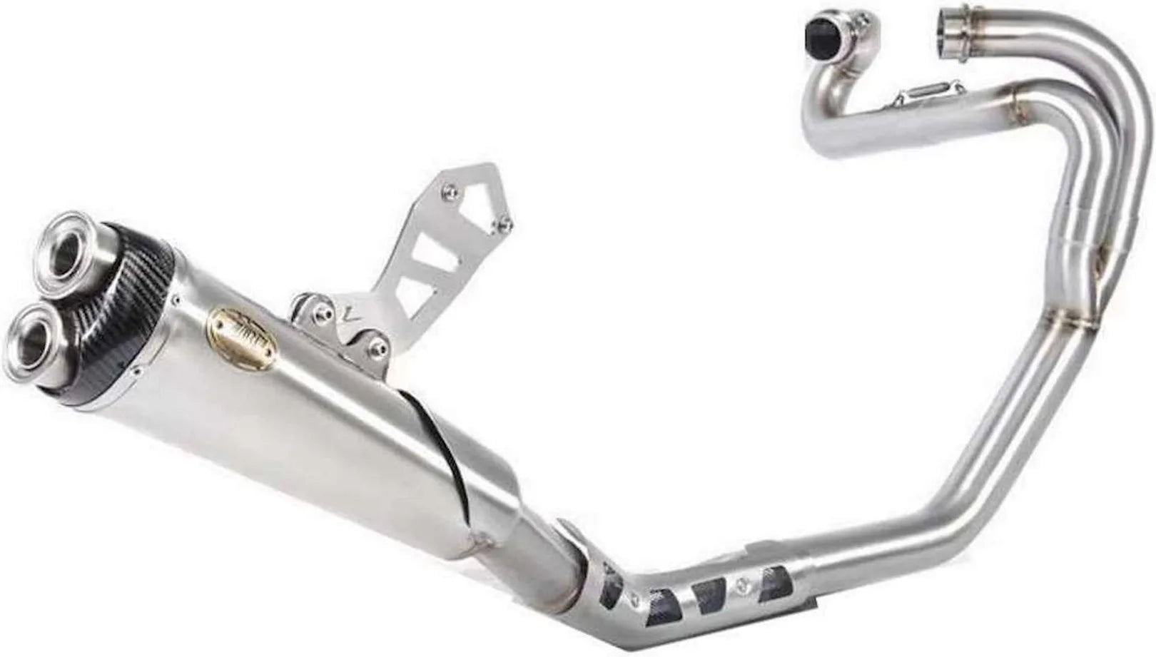 Sistema De Escape Completo Con Catalizador Y Homologación Acústica Acero Copa Carbono - Zard Compatible Con Triumph Scrambler 1200 (2021-2023)